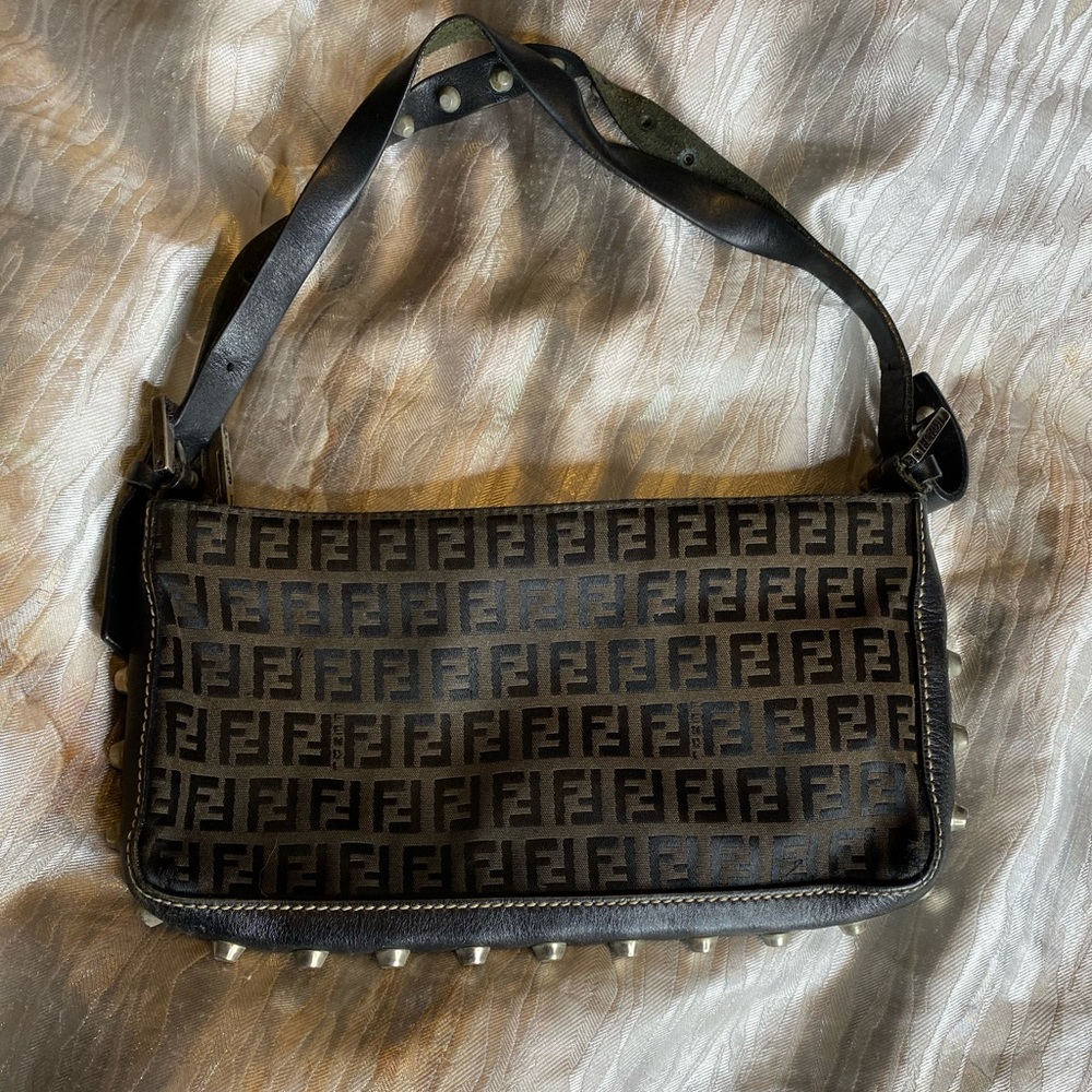 Vintage Fendi black shoulder bag
